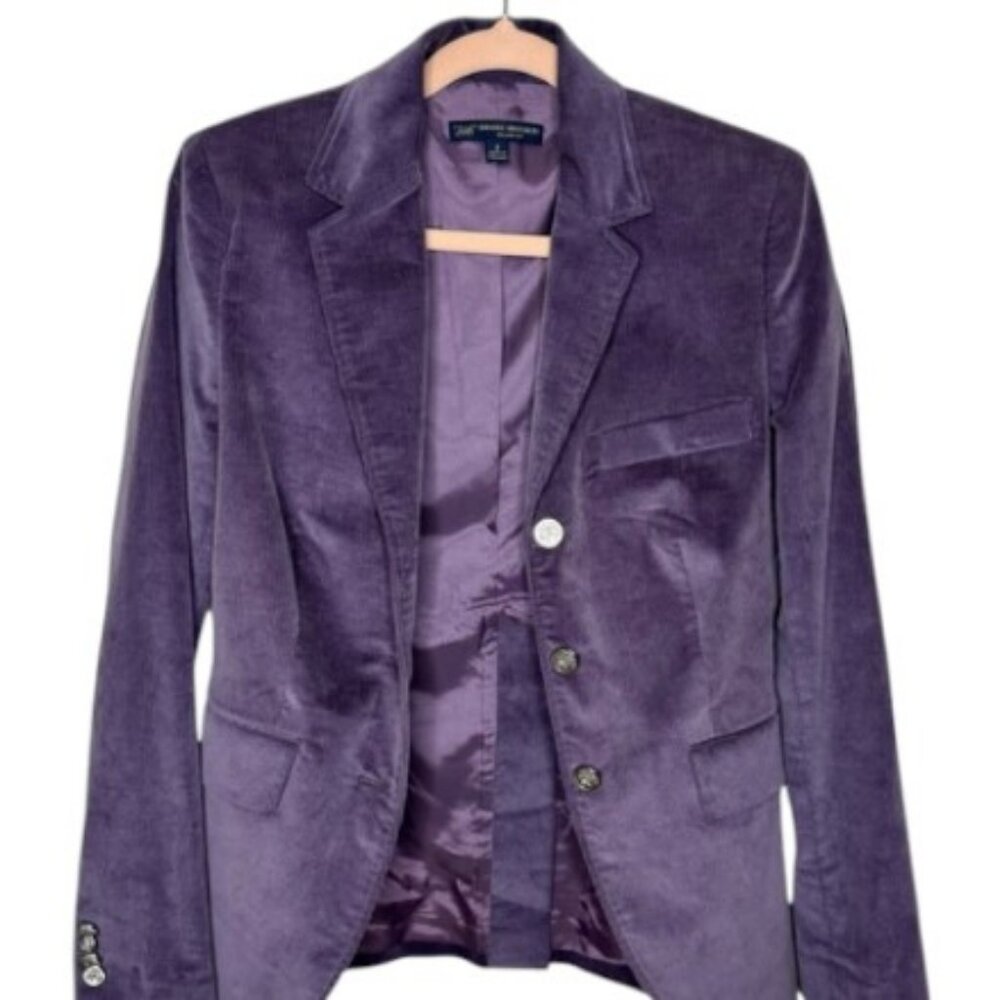 Brooks Brothers 346 Milano fit purple corduroy women's blazer size 2